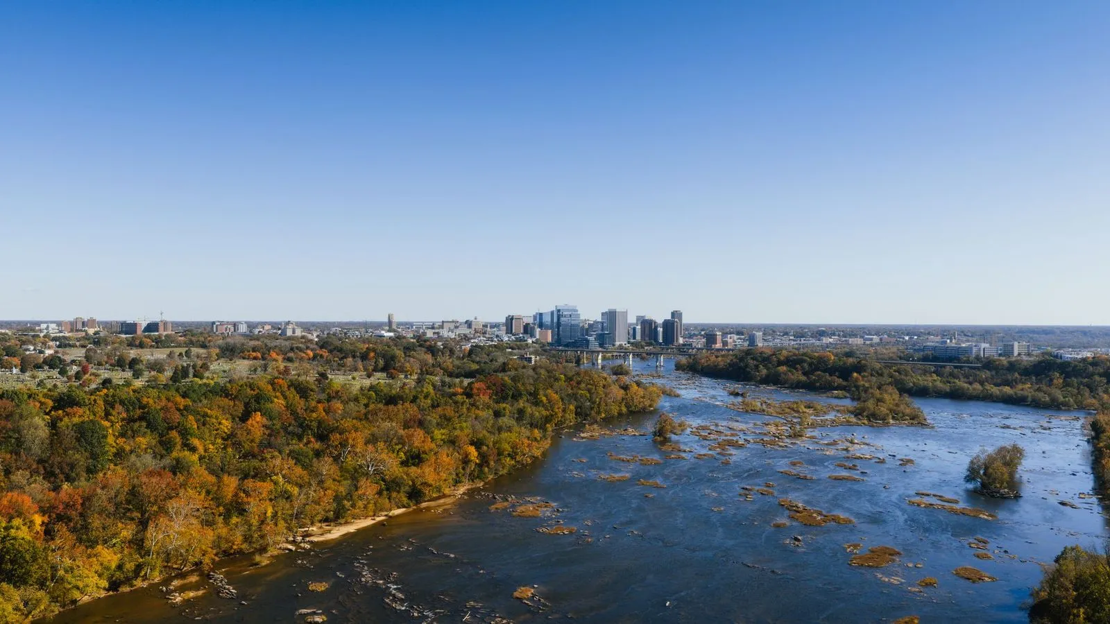 The Richmond skyline above the James River
